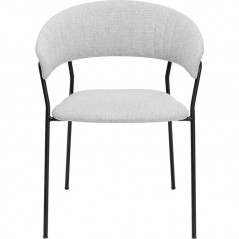 Chair with Armrest Belle Light Grey